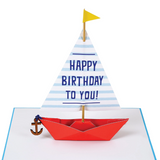 Sailing Boat Stand-Up Birthday Card