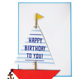 Sailing Boat Stand-Up Birthday Card