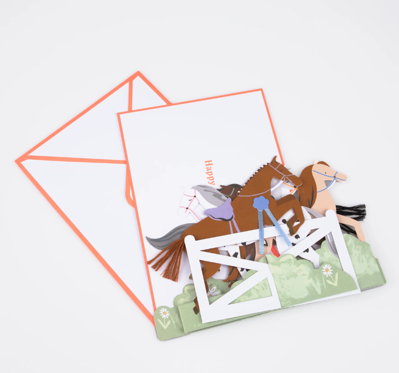 Concertina Horse Card