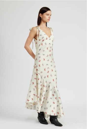 Image of Bowie Asymmetric Midi Dress