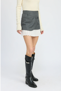 Image of Presley Mixed Media Mini Skirt