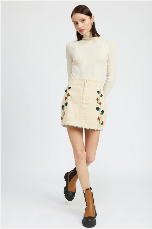 Image of Sveta Corduroy Mini Skirt