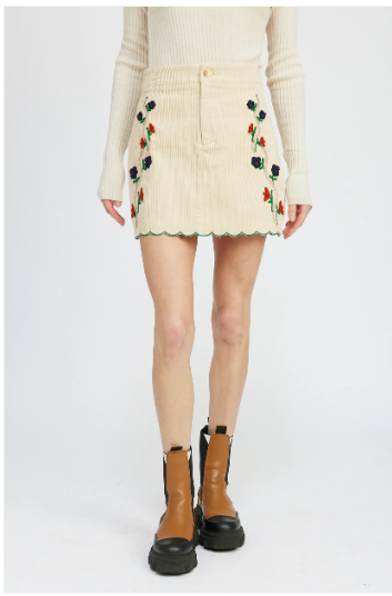 Image of Sveta Corduroy Mini Skirt