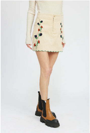 Image of Sveta Corduroy Mini Skirt