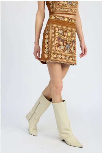 Image of Nico Embroidered Mini Skirt
