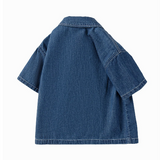 Toddler Boy Explore Style Denim Short Sleeve Shirt