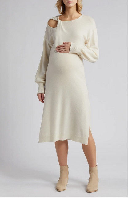 Gaia Knit Dress - White