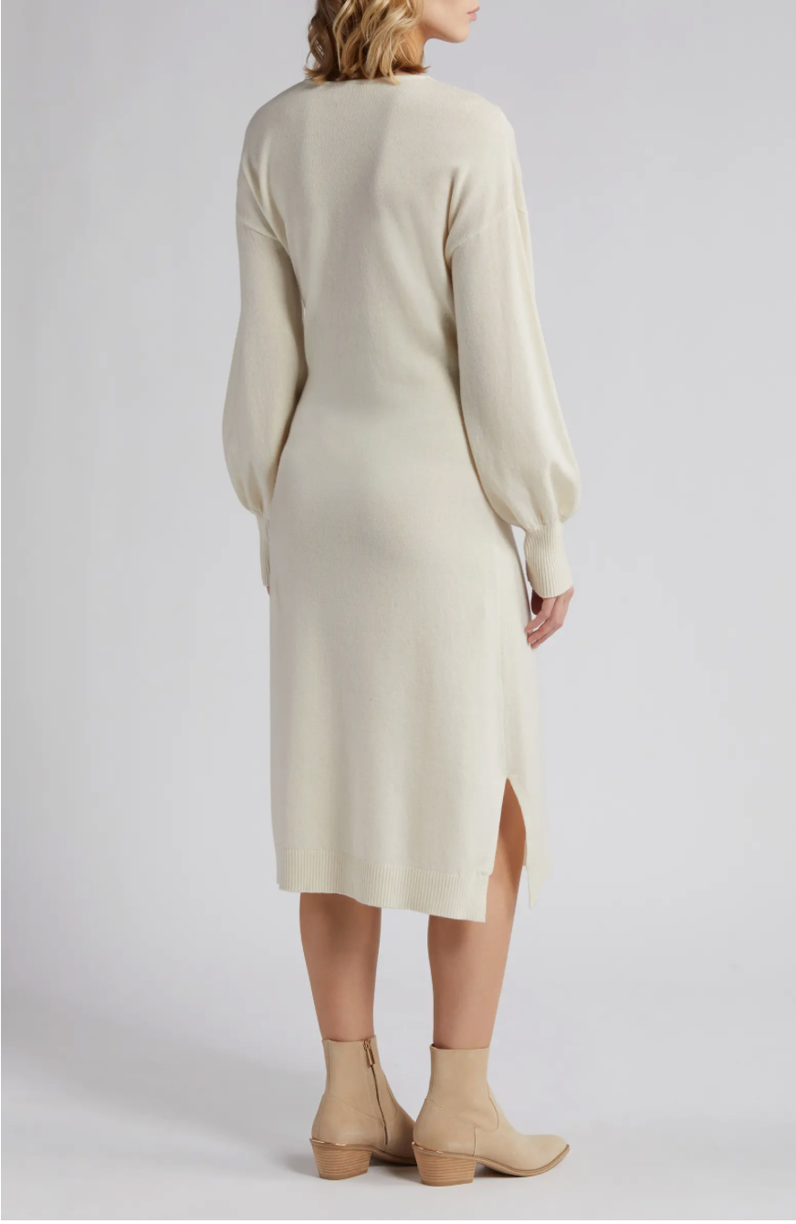 Gaia Knit Dress - White