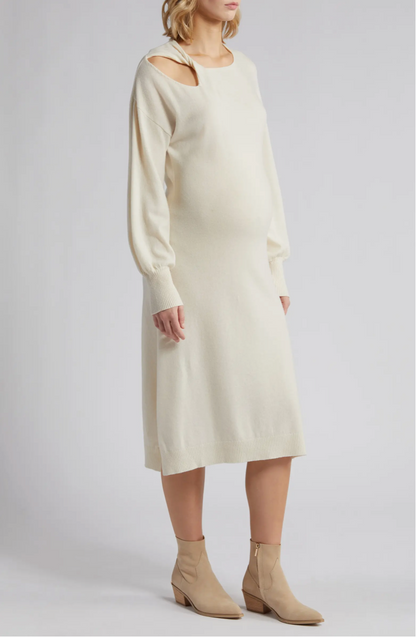 Gaia Knit Dress - White