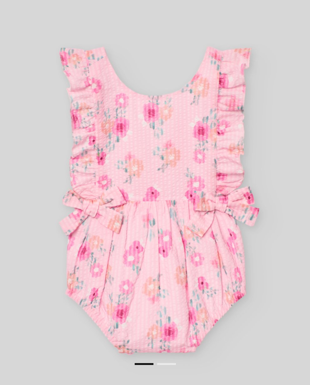 Woven Newborn Romper "Flor"