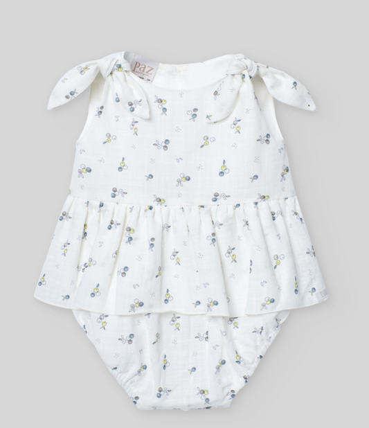 Woven Newborn Romper "Pomba"