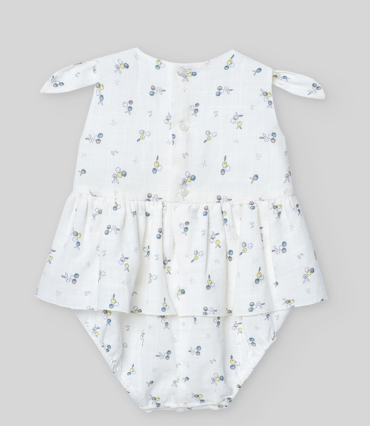 Woven Newborn Romper "Pomba"