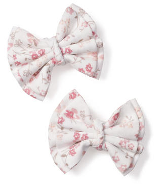 Dusty Floral 2- Pack Hair Bows