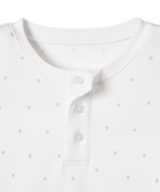 Kid's Pima Snug Fit Pajama Set in Grey Stars