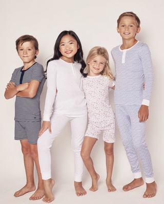 Kid's Pima Snug Fit Pajama Set in Grey Stars