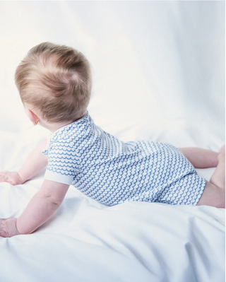 Louis Pima Play Romper in La Mer