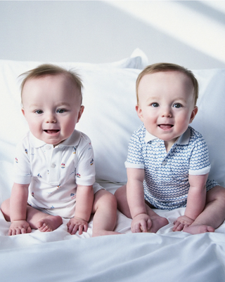 Louis Pima Play Romper in Bateau