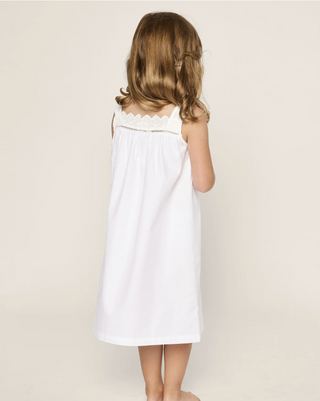 Girl's Twill Esme Nightgown in White
