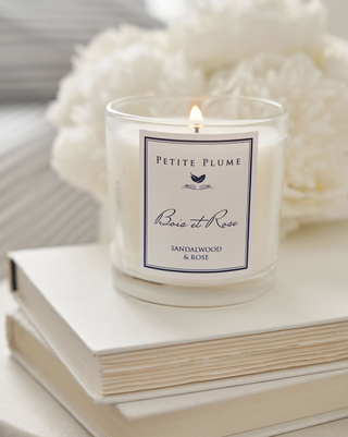 Petite Plume Bois et Rose Candle