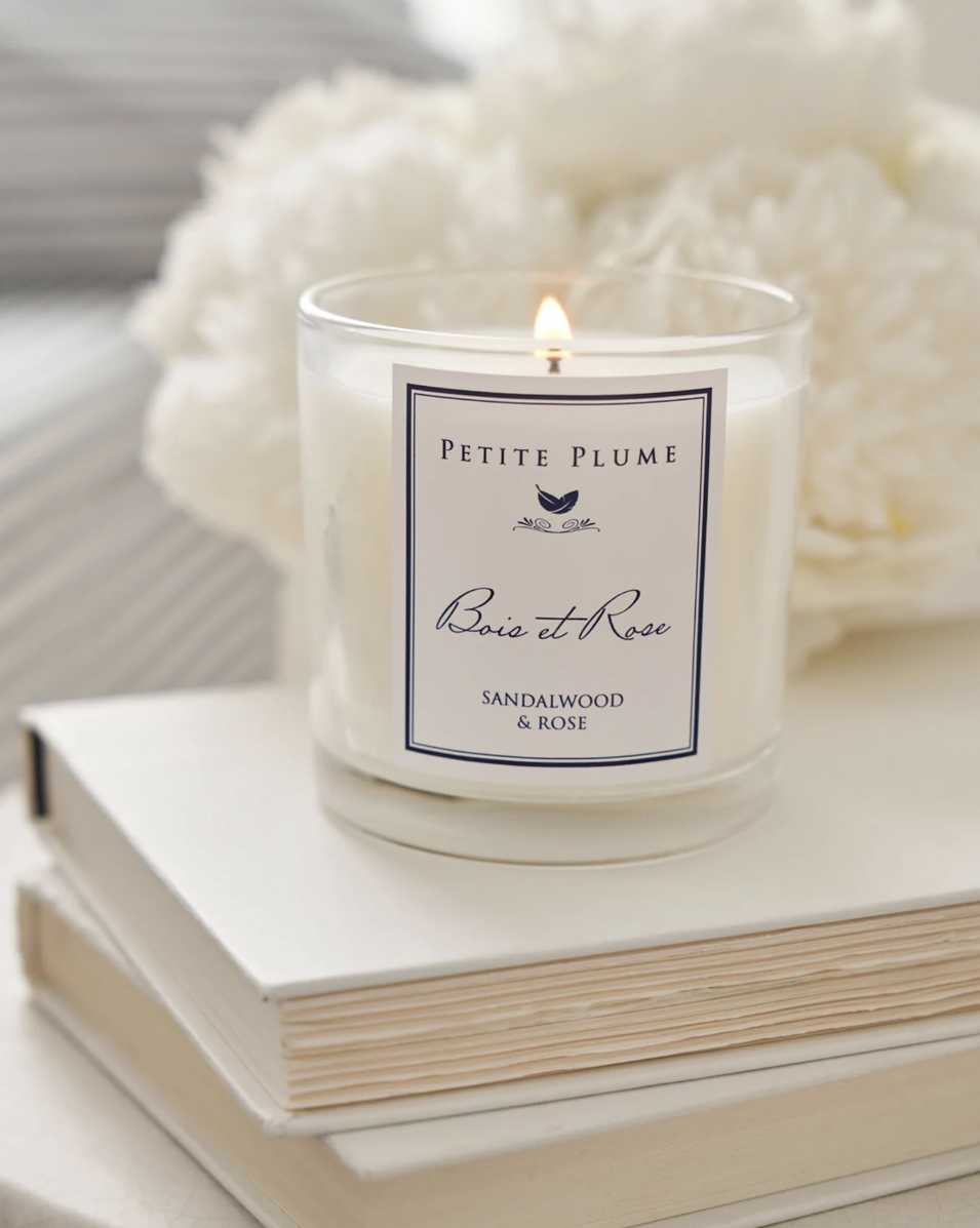 Petite Plume Bois et Rose Candle