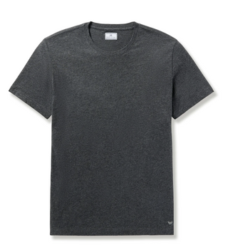 Men's Pima Crew Neck Short Sleeve Top in Dark Grey