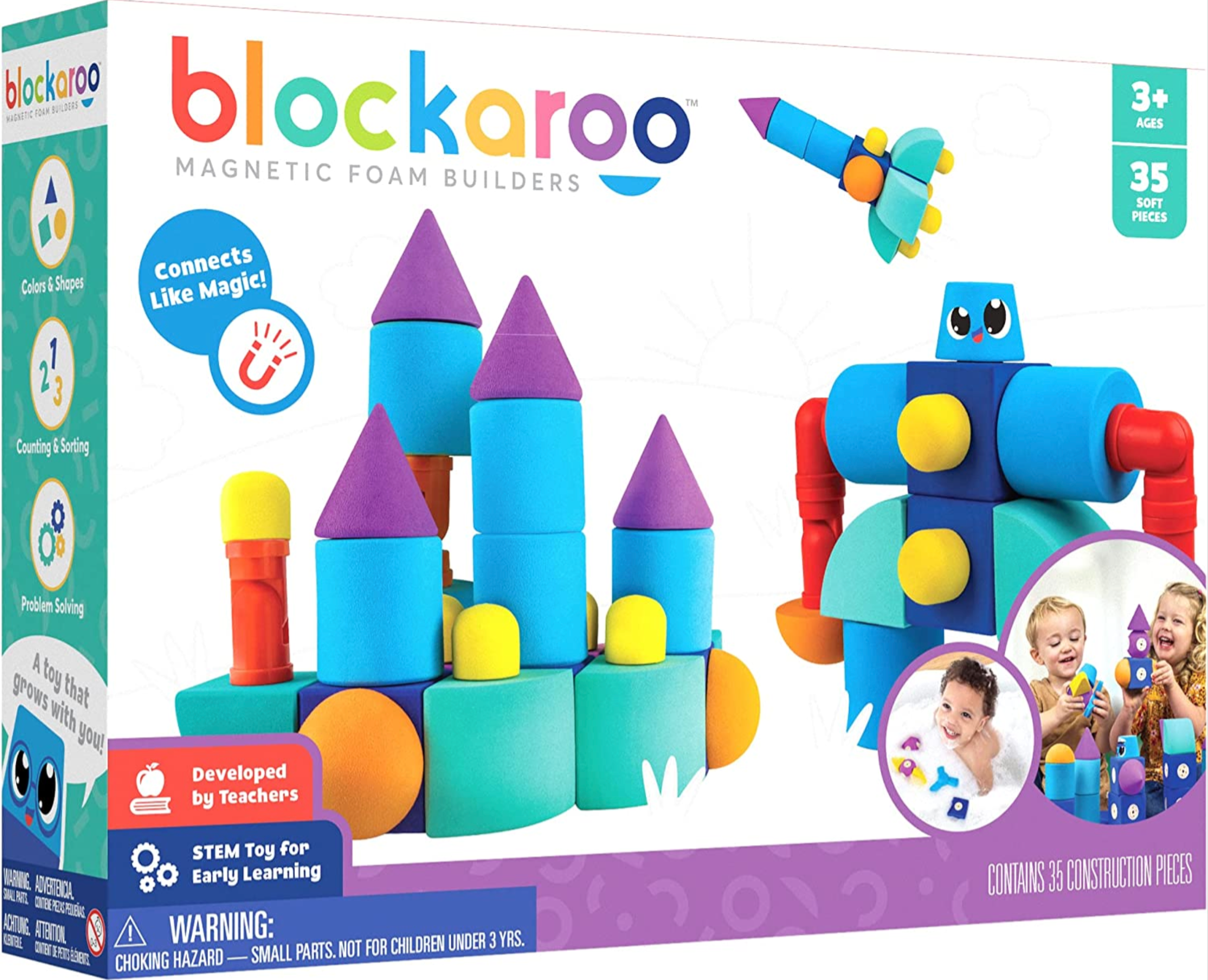 Magnetic Foam Blocks - Castle