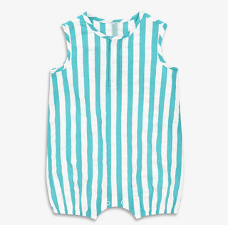Baby Henley Tank Shortie in Seersucker Stripe
