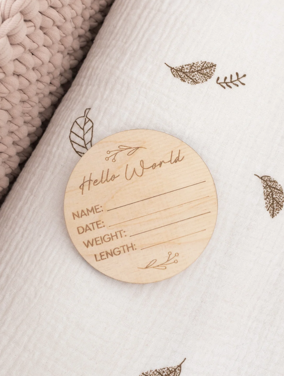 Image of Anzy Home -  Baby Birth Announcement Sign