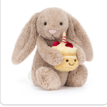 Bashful Beige Bunny 'Birthday'