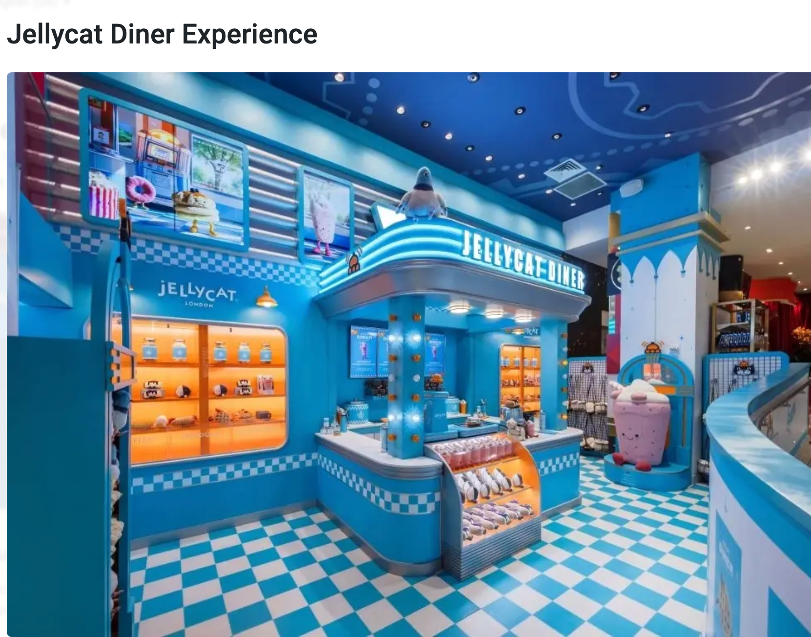 Jellycat Diner Experience Reservation Spots