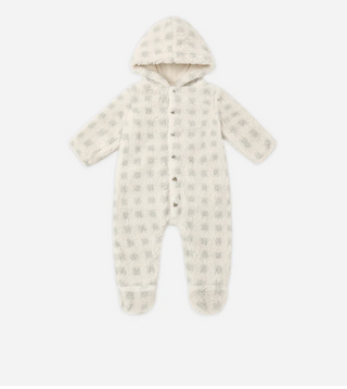 Rylee + Cru Fleece Jumpsuit Sage Check