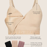 Signature Sublime® Contour Hands-Free Pumping & Nursing Bra | Beige