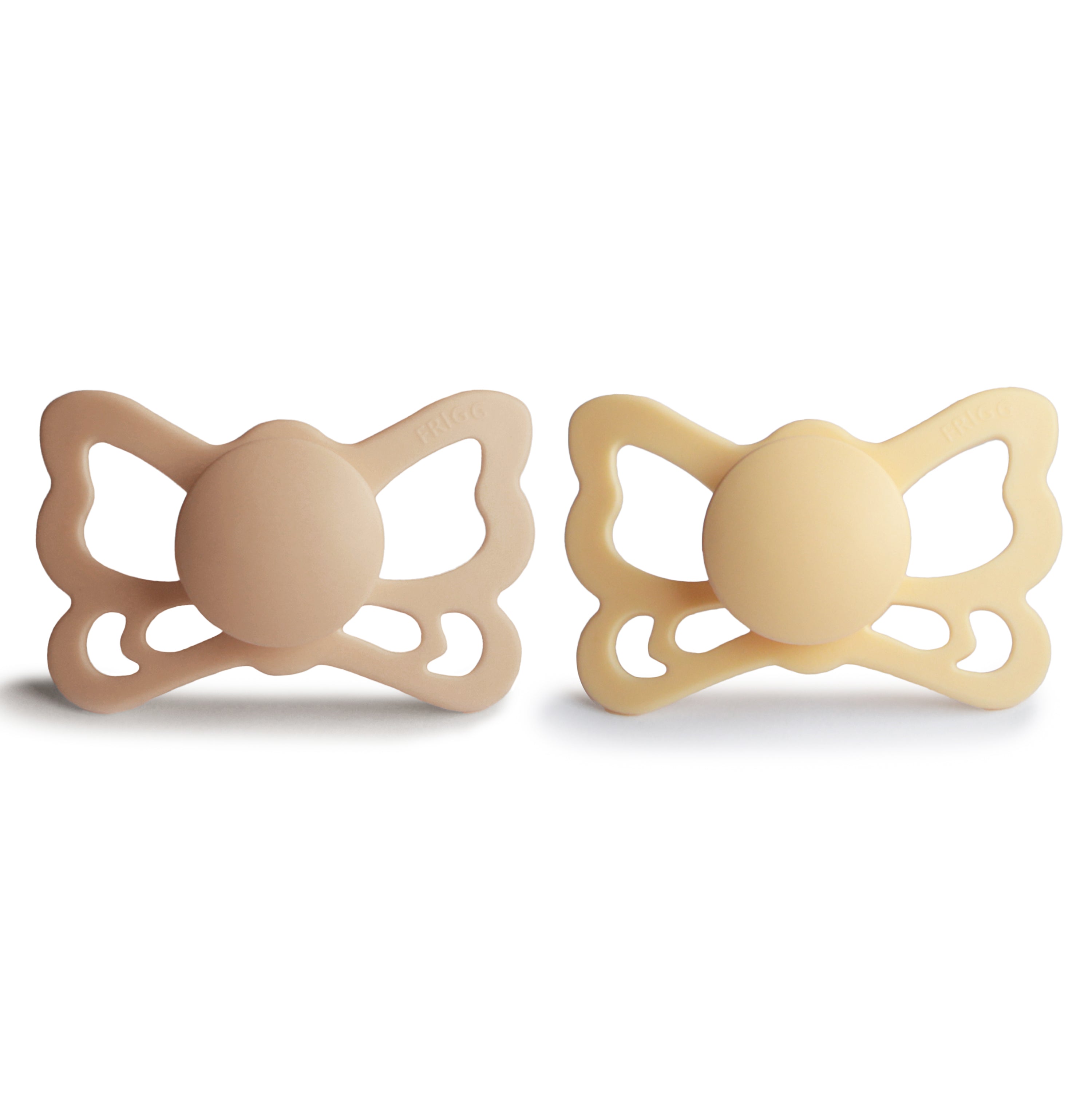 Image of FRIGG Butterfly Anatomical Silicone Pacifier 2-Pack (6-18 Months)