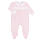 Pink Gingham Smocked Footie