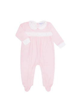 Image of Pink Gingham Smocked Footie