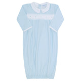 Blue Gingham Baby Gown