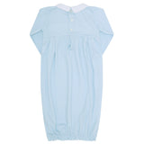 Blue Gingham Baby Gown