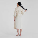 Soft & Elegant Waffle Spa Robe - Stone