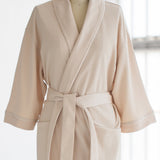 Soft & Elegant Waffle Spa Robe - Stone