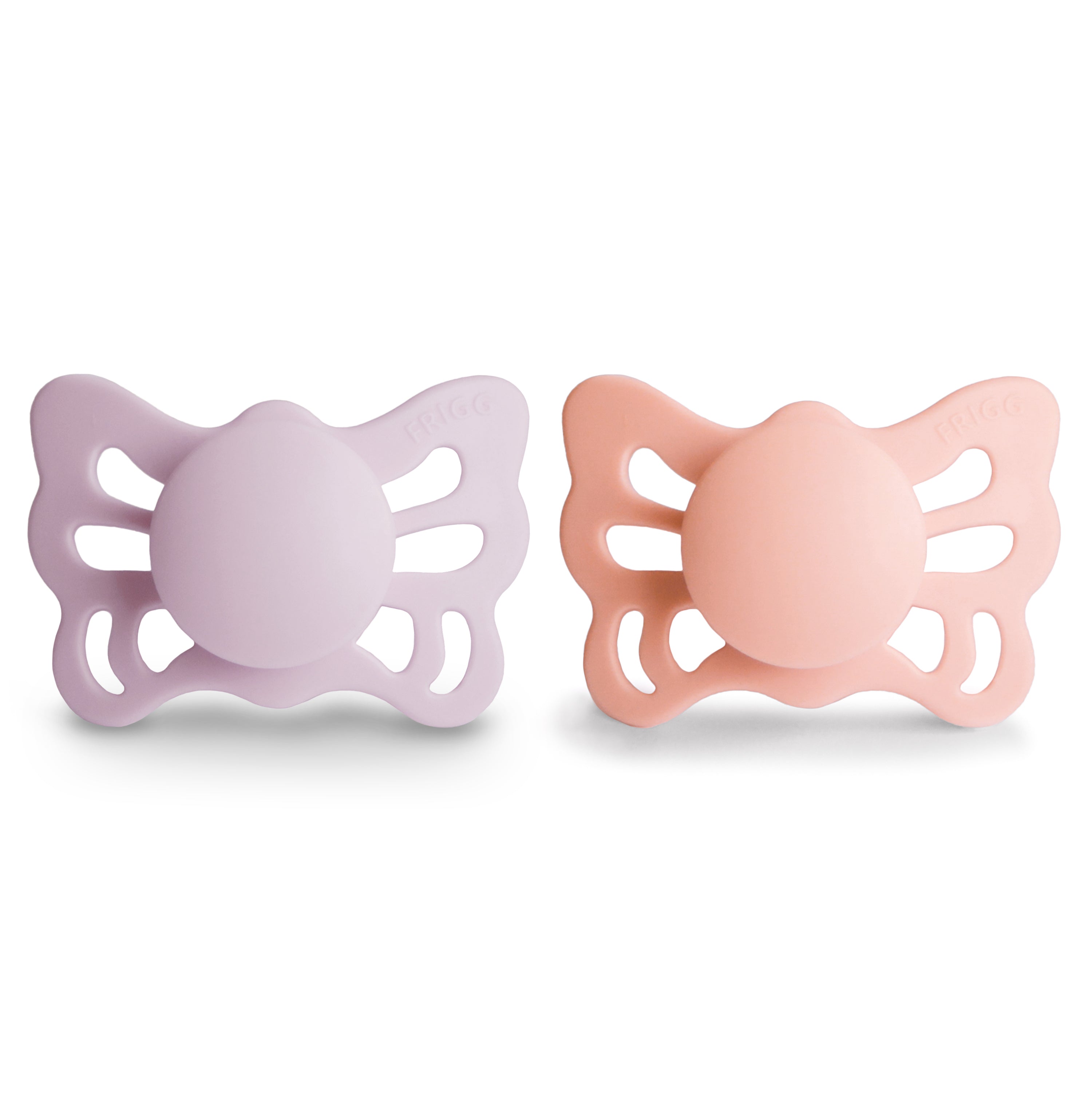 Image of FRIGG Butterfly Anatomical Silicone Pacifier 2-Pack (0-6 Months)