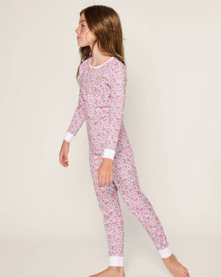 Kid's Pima Snug Fit Pajama Set in Fleurs de Rose