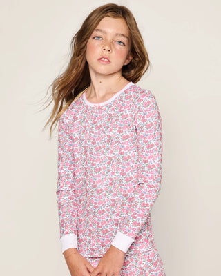 Kid's Pima Snug Fit Pajama Set in Fleurs de Rose