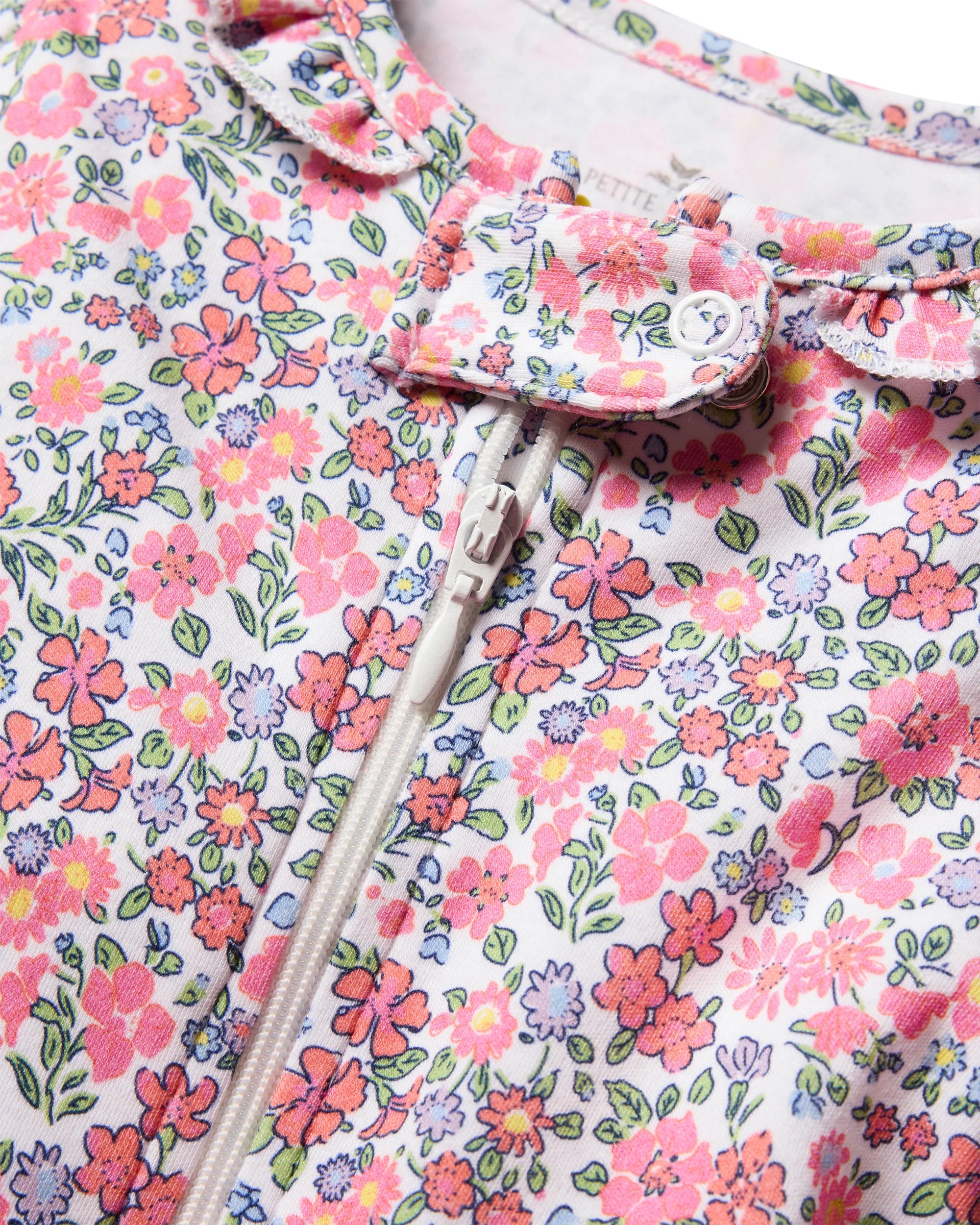 Image of Baby's Pima Snug Fit Romper in Fleurs de Rose