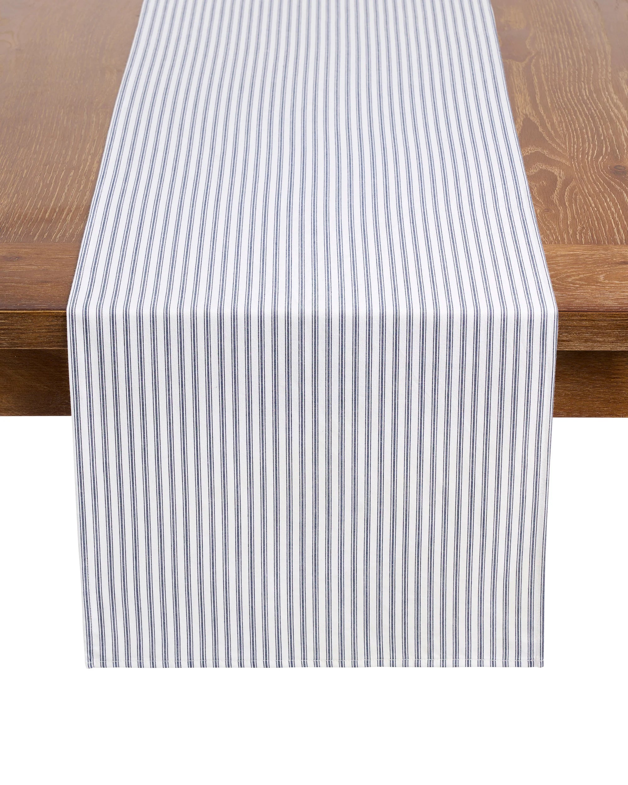 Signature Twill Table Set in Navy French Ticking