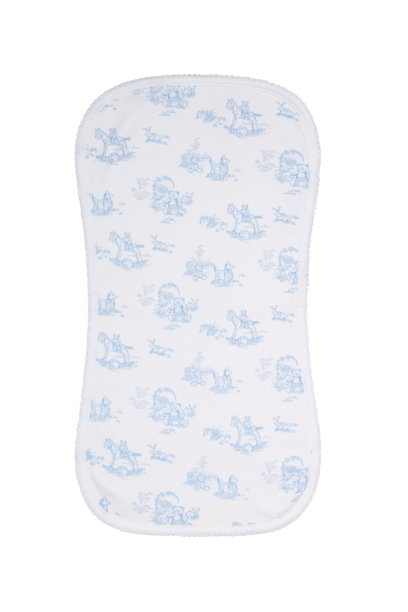 Image of Blue Toile Burp Cloth
