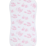 Pink Toile Burp Cloth