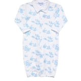 Blue Toile Baby Converter Gown