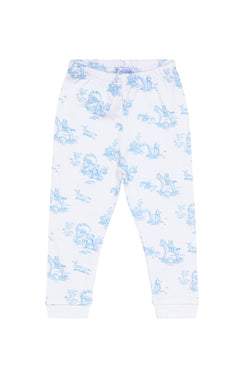 Image of Blue Toile Baby Pajamas