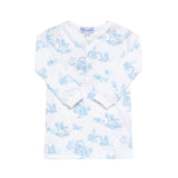 Blue Toile Baby Pajamas