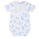 Blue Toile Baby Bubble